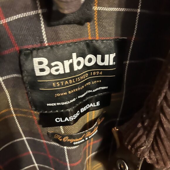 Barbour Classic Bedale Waxed Jacket Olive | Size 40 | Excellent Condition - Picture 2 of 4